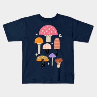 Naive Mushroom Picking Kids T-Shirt